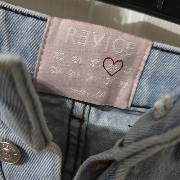 Revice Ex Boyfriend Two-Toned Straight Leg Ankle Jeans, Raw Hem, Size 26, EUC! - Picture 13 of 14